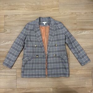 Topshop Women's Plaid Blazer Jacket, Size US 4